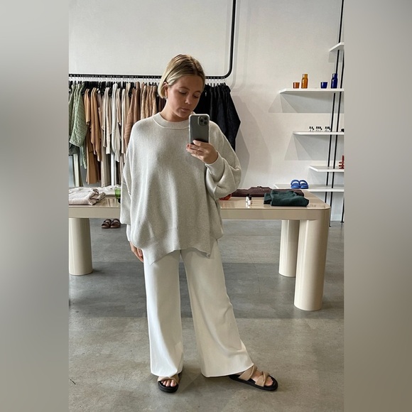 NWT ARCAA HARPER ORGANIC KNIT SWEATER - GREY MARLE | size large - Picture 5 of 15